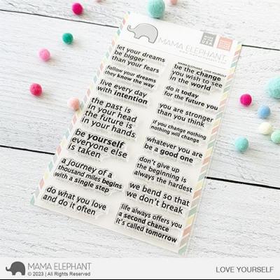 Mama Elephant Clear Stamps - Love Yourself